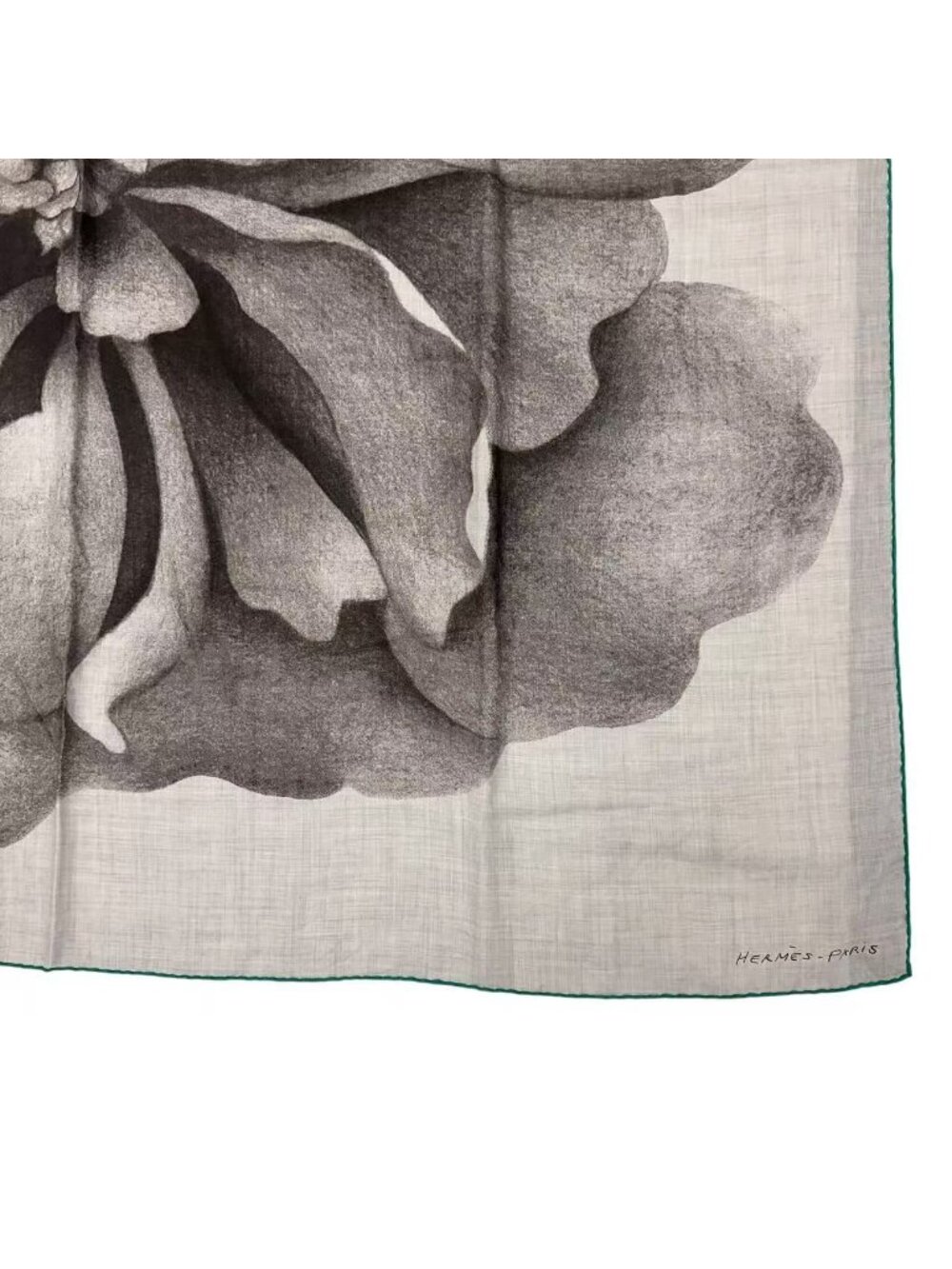 Hermes Scarf Cashmere Carre 140 Rose of Alma Une Pour Gray - Picture 5 of 8